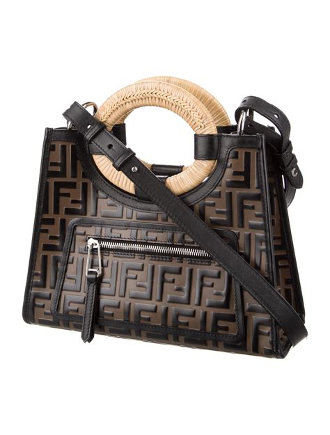 fendi runaway leather tote|Fendi mini tote bag.